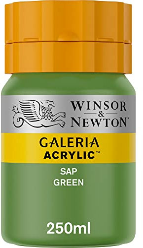 Winsor & Newton 2137599 Galeria Acrylfarbe, hohe Pigmentierung, lichtecht, alterungsbeständig, cremige Konsistenz, 250ml Topf - Saftgrün