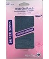 Hemline Iron-On Patches Cotton Twill - 2 Pieces 12cm x 44cm - Mid Denim
