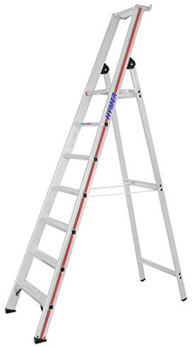 HYMER Stufenstehleiter mit Plattform SC80, einseitig begehbar, 7 Stufen, 802607