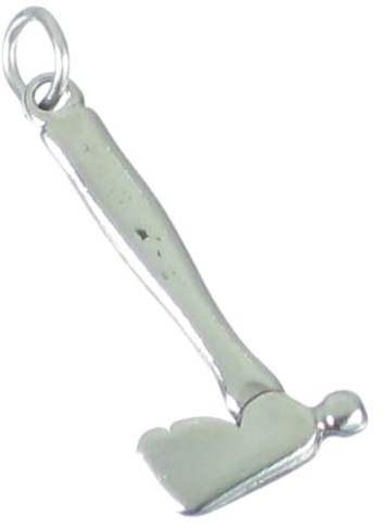 Hatchet Axe Sterling Silber Charm .925 x1 Hatchets Axes Charms Anhänger