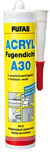 Pufas Acryl Fugendicht A 30 12x310ml Fugenacryl weiß