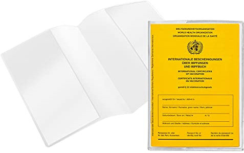 Impfpass Hülle neuer Impfpass 93 x 130 mm [1 Stück] Schutzhüllen für Impfausweis transparent