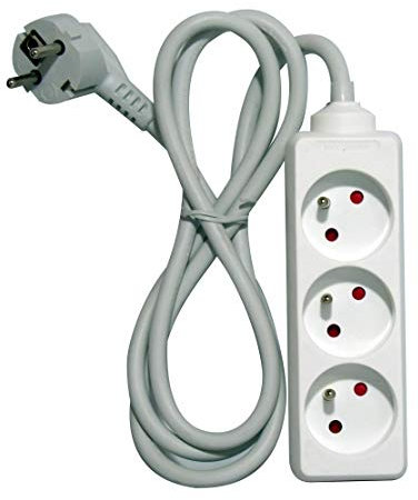 Chacon Bloc Multiprise 3 Prises 16A 3m Blanc