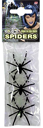 WIDMANN Tasche mit Spinnen Gid/Schwarz Zubehör für Halloween Verkleidung