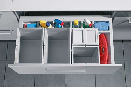 Poubelle de cuisine encastrable pour meuble coulissant 50L Hailo Separato K 900