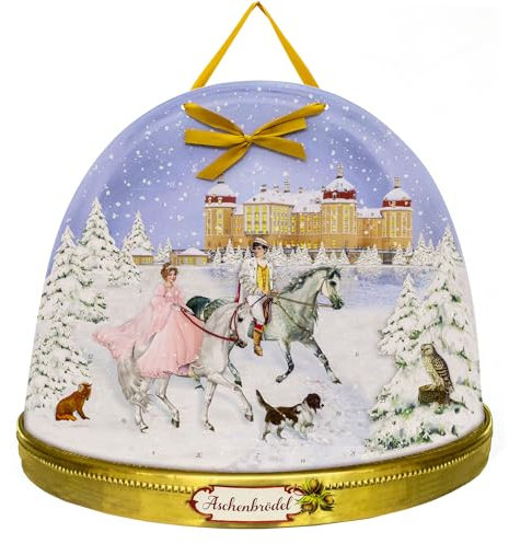 Adventskalender, traditionell, groß, Märchen-Schneekugel