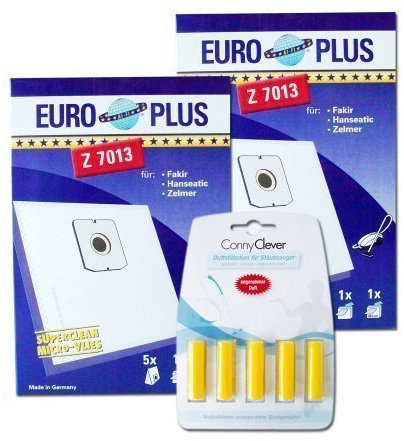 Staubsaugerbeutel Euro Plus Z 7013/2 2er Pack Zelmer Staubsaugerbeutel und 5 Conny Clever Duftstäbchen