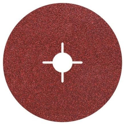 wolfcraft 5 Fiberschleifscheiben Winkelschleifer - Körnung 40 Durchmesser 125 mm - 2467000 - zur Metallbearbeitung mit dem Winkelschleifer