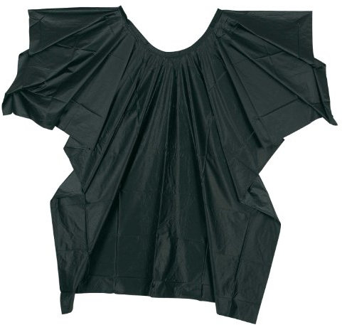 Comair Frisierumhang Plastique schwarz aus Weichfolie, mit Klettverschluss, wasserdicht, 1 Stück