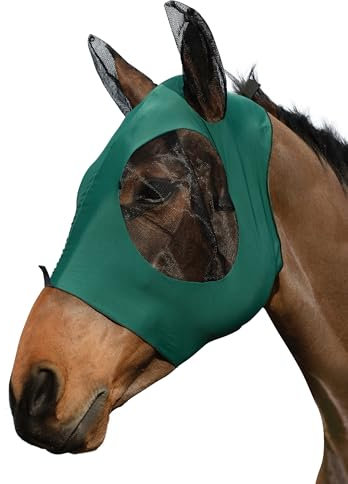 Weatherbeeta Stretch Bug Eye Saver with Ears - Hunter/Black, Größe:Small Pony (XS)