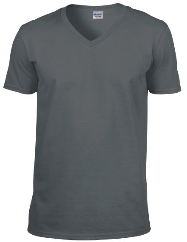 Gildan Men's Soft Style V-Neck T Shirt T - Shirt (Pack of 1)