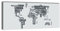 wandmotiv24 Leinwandbild Panorama Nr. 200 Weltkarte 100x40cm, Keilrahmenbild, Bild auf Leinwand, Erde Schrift Karte