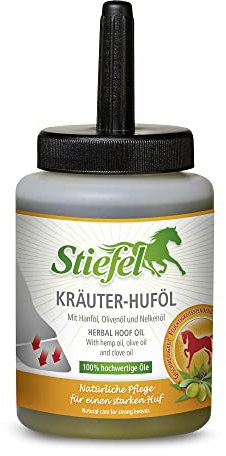 Stiefel Kräuter-Huföl für Pferde, Schutz & Pflege für die Hufe, unterstützt die Hufstruktur, Elastizität & Hufbeschaffenheit, gegen brüchige & rissige Hufe, feuchtigkeitsregulierend, 450ml