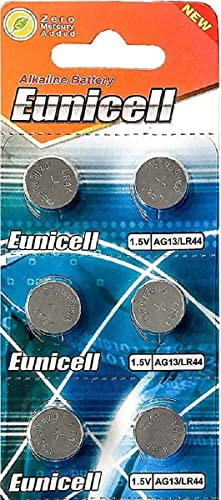 6 x Eunicell AG13 1.5v Batteries