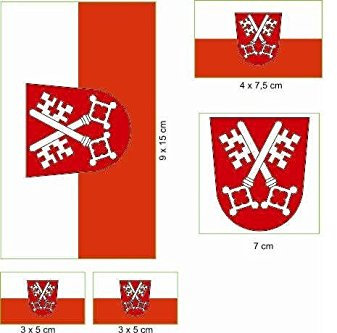 U24 Aufkleberbogen Regensburg Aufkleber Set Flagge Fahne