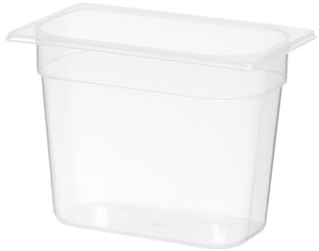 HENDI Gastronormbehälter, Temperaturbeständig von -40° bis 80°C, Skalierung, Geruchs- und geschmackneutral, 5,5L, Polypropylen, GN 1/4, 265x162x(H)200mm, Transparent