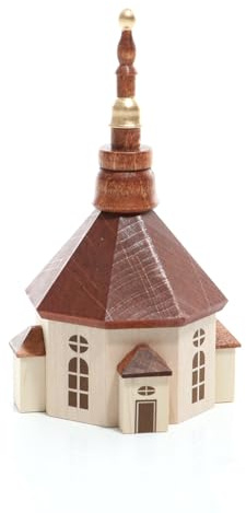 Rudolphs Schatzkiste Deko Kirche BxHxT ca 7x11x7 cm NEU Weihnachten Seiffen Haus Deko Kerzen Erzgebirge Winter Dekoration Kirche