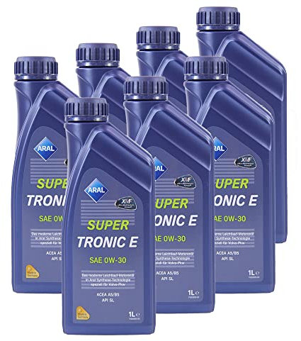 7x 1 L LITER ARAL SUPERTRONIC SUPER TRONIC E 0W-30 MOTOR-ÖL MOTOREN-ÖL 31744130
