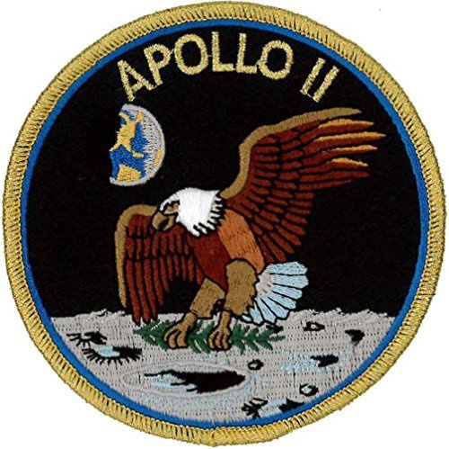 Apollo 11 Mission Embroidered Patch 10cm Dia approx by Klicnow