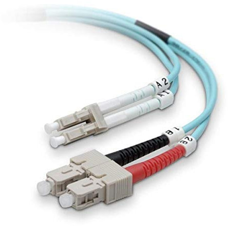 Belkin Fiber Patch Cable 10 Gig Aqua 50/125 Lc/sc 15 Meter