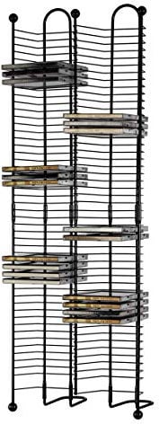 Atlantic PN63705079 CD-Stand für 100 CDs, effizientes platzsparendes Nebeneinander-Design, robuste Stahlkonstruktion, Gunmetal-Finish, FURNITURE