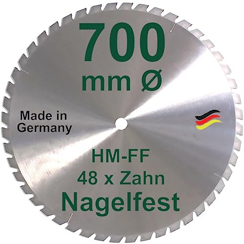 Saemawerk Sägeblatt 700 x 30 mmØ NAGELFEST Z = 48 Brennholzsägeblatt aus Hochgeschwindigkeitsstahl für Metall