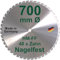 Saemawerk Sägeblatt 700 x 30 mmØ NAGELFEST Z = 48 Brennholzsägeblatt aus Hochgeschwindigkeitsstahl für Metall
