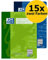 Oxford Notenheft A4, Lineatur 14, 8 Blatt, blau und grün, 15er Pack