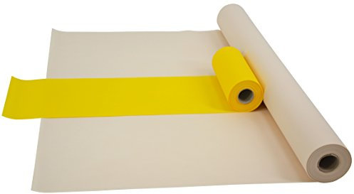 Sensalux Kombi-Set 1 Tischdeckenrolle 1,5m x 25m Creme + Tischläufer 30cm gelb
