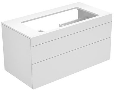 Keuco Waschtischunterbau 31582740000 Edition 400 weiß/Glas cashmere klar 1 Auszug Keuco