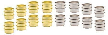 Albert Jahn`s Wwe - Metallwaren GmbH Teelicht Tülle Teelichthalter 40 mm - vermessingt und Weißblech - 48 Stck