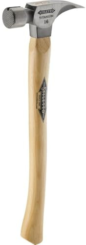 Stiletto Ti16MC-P Ti 16 Milled Face Hammer with a Curved 18 Wood Handle with an AirGrip