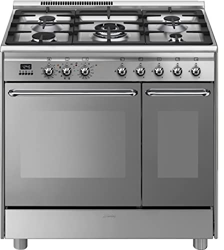Smeg Concert 90cm Dual Fuel Range Cooker - Stainless Steel