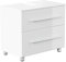 emotion | Waschtischunterschrank in Weiß Hochglanz | Made in Germany | B70 x H63.6 x T41.6 cm | Badezimmer Unterschrank mit Zwei Schubladen inkl. Edelstahl-Griffen | Unterbau auf Standfüßen
