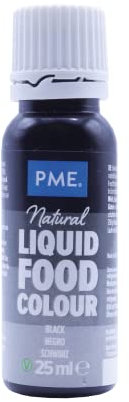 PME 100% Natural Food Colour Liquid - Black (25ml)