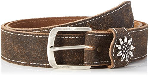 Werner Trachten Unisex Trachtengürtel 03852 Gürtel, Braun (Dunkelbraun 103), (Herstellergröße: 80)