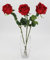 DECOLINE Kunstpflanze Rose - 3 Stück rot