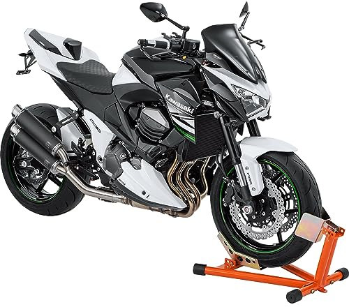 Hi-Q Tools Montageständer Motorrad Ständer Motorradheber Vorderradständer für Servicearbeiten/Motorradtransport, passend für Reifengrößen von 12-24 Zoll bis 160er Vorderreifen