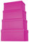 Stewo Geschenkboxen-Set Kartonage, 4-er Satz mit Rillenprägung, pink
