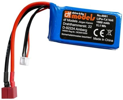 Drive & Fly Models Ersatz - Akku zu 3045 Truck Fighter 7,4V 1500mAh mit T-Plug Stecker