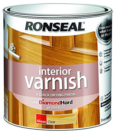 Ronseal RSLQDCVG25L 2.5 Litre Quick Dry Varnish - Clear Gloss