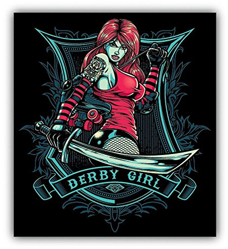Roller Derby Pinup Girl Hochwertigen Auto-Autoaufkleber 12 x 12 cm
