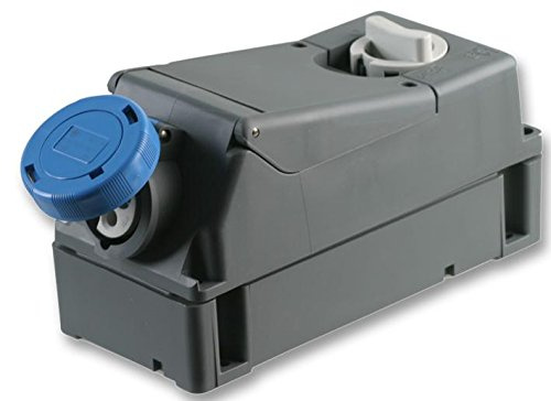PRO POWER 16A 240V Heavy Duty Switched Interlocked CEE Socket 2P+E – Blue, IP66/67 Rated – TM1663IRA