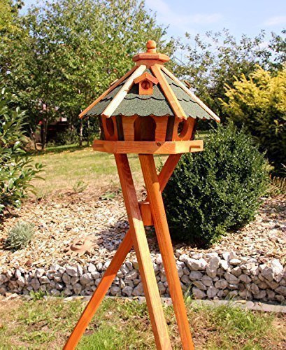 Vogelhaus, Vogelhäuser mit und ohne Ständer behandelt Typ 23 (Grün, mit Ständer)