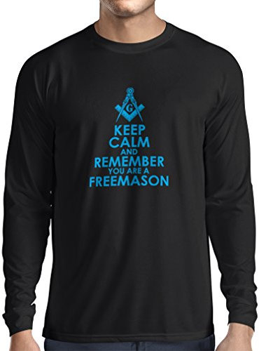 T-Shirt mit Langen Ärmeln Denken Sie daran, DASS Sie EIN Freimaurer sind - Masonic Winkel und Zirkel (X-Large Schwarz Blau)