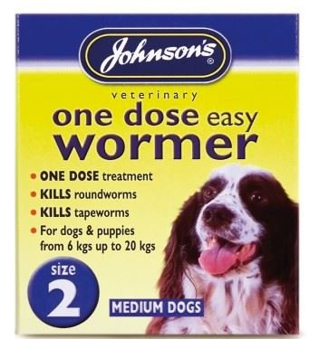 Johnson s Vet - Easy Dose Wormer Size 2 Medium Dog 2 Tabs