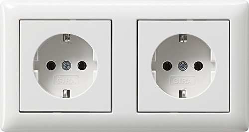 Gira Serie Standard 55 Steckdosen Komplett-Sets Reinweiß SEIDENMATT