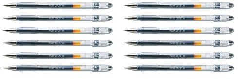 Pilot G105 Gel Ink Pen Ergonomic Grips 0.5mm Tip 0.3mm Line Black Ref BLG10501 [Pack 12] (BLG10501)