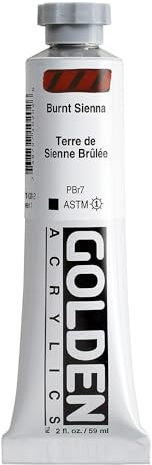 Pro-Art Doré Heavy Body Pot de Peinture Acrylique Sienna oz.-Burnt 2