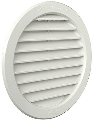 La Ventilazione T16RB Griglia Tonda in Plastica da Incasso, Bianco, ø 190 mm